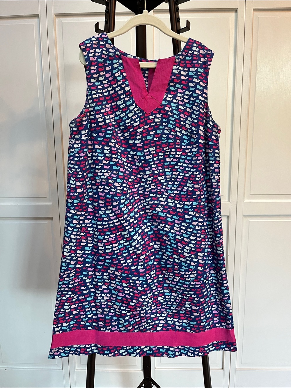 Vineyard Vines Navy Dress with Whale Pattern